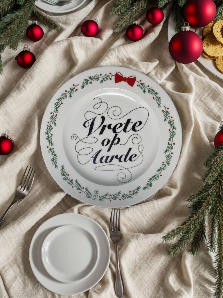 KERSTBORD - VRETE OP AARDE